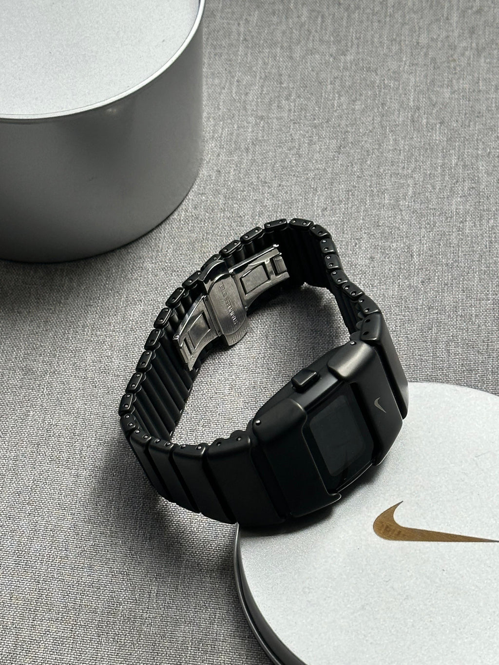 Nike D-Line Black Digital Watch – Rare Retro Stainless Steel LED Display Collectible Timepiece