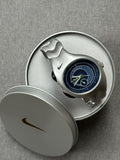 Nike Triax Chronograph Watch Matte Silver with blue dial – Vintage Grey Stainless Steel Sports Watch, Rare Collectible Timepiece
