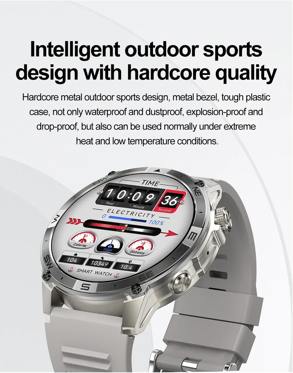 AMOLED Smart Watch - North Edge - GPS Smartwatch