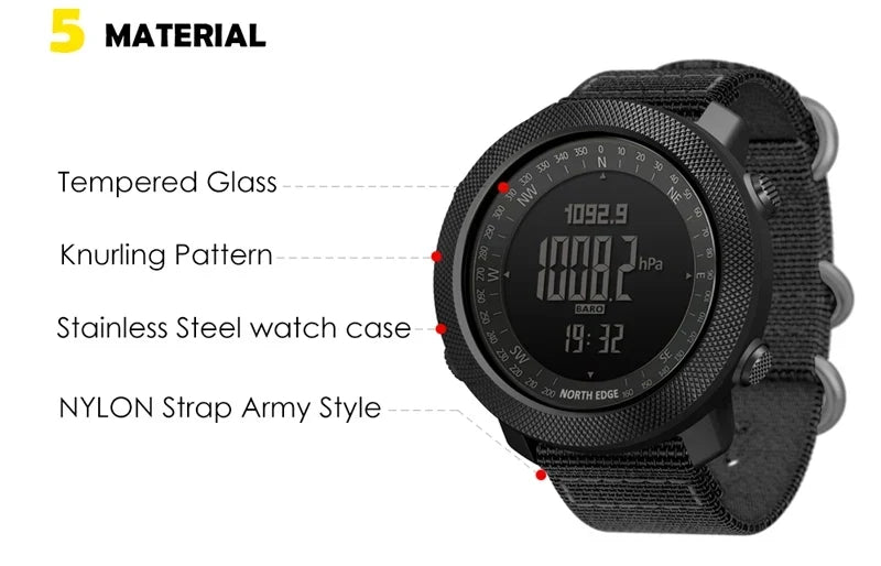 Outdoor Digital Watch - North Edge - Apache 3